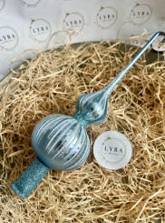 Vánoční paprsky - světle modrá - špice